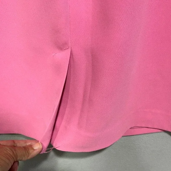 Amanda Smith Petite Sheath Dress Womens 14P Pink Good Strappy Back Career - Picture 4 of 5